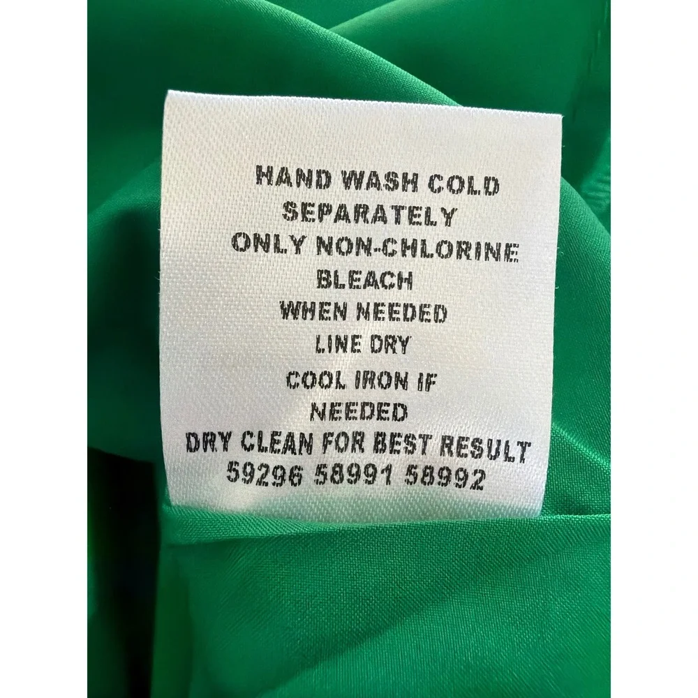 Sugarlips Shift Dress Womens S Kelly Green NWT Scallop Trim Square Neck Pockets - Picture 9 of 10